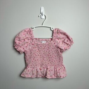 Pink Floral Kids Top